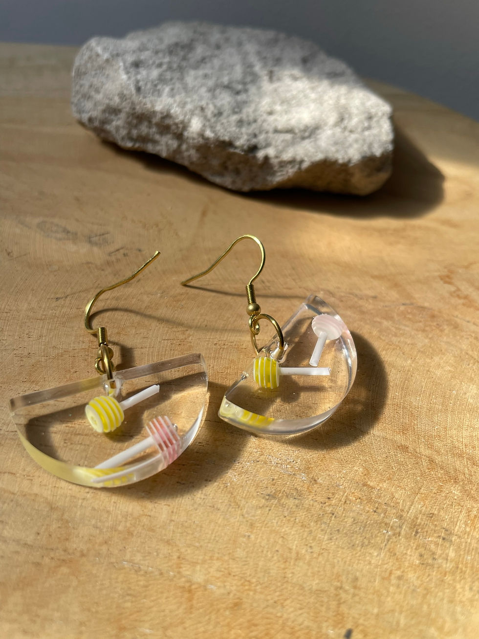 Miniature : Boucles d'oreilles en résine