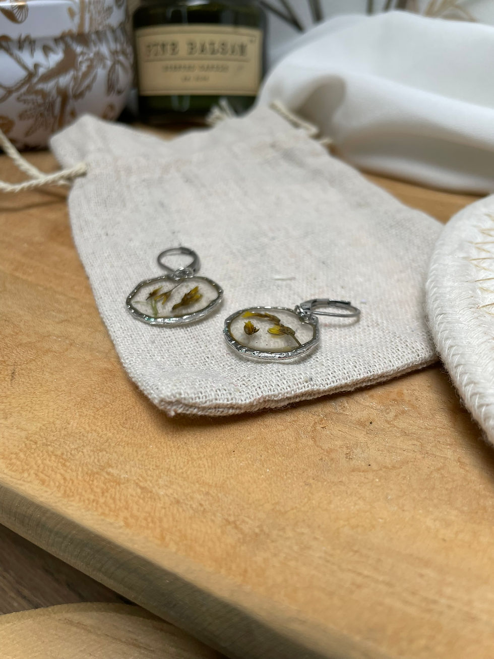 Miniature : Boucles fleurs séchées