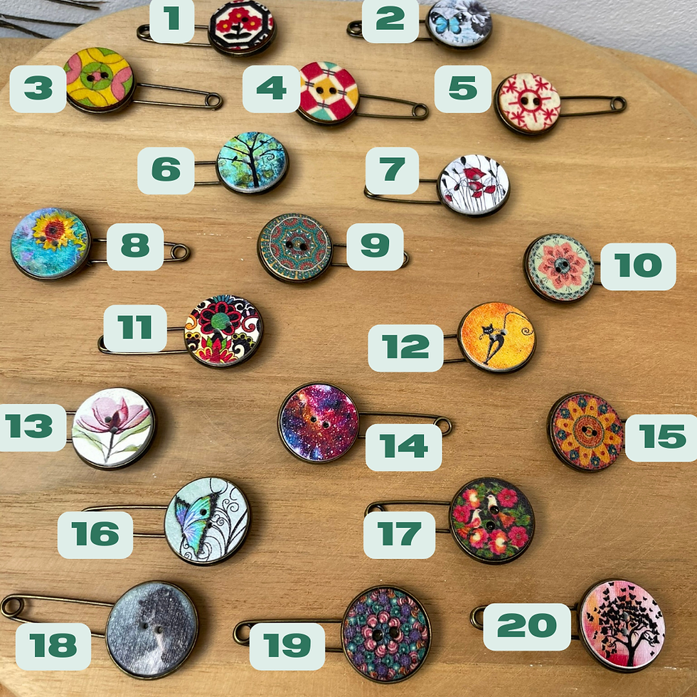 Thumbnail: Broche épingle bronze bouton