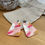 Miniature : Boucles d'oreilles roses trapèzes