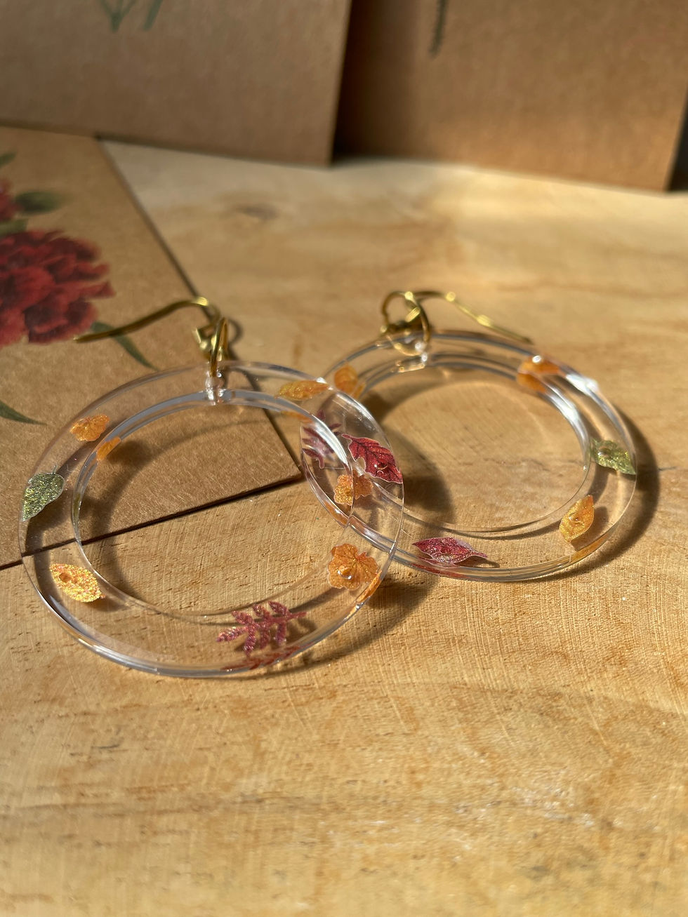 Miniature : Boucles d'oreilles en résine