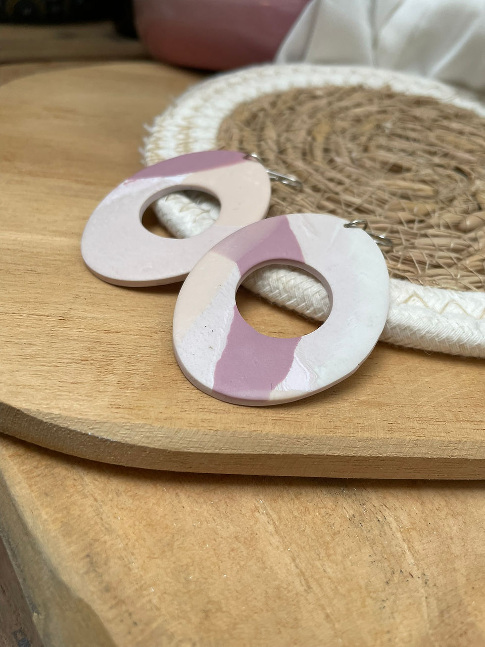 Thumbnail: Boucles d'oreilles rose