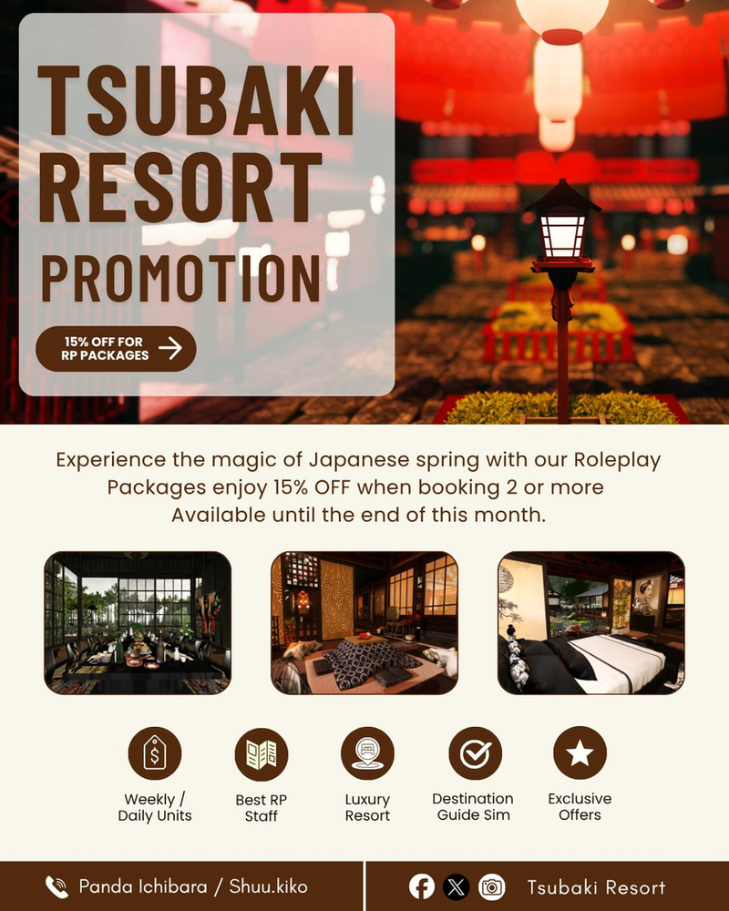 Book a Stay at Tsubaki Resort!!