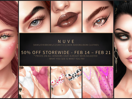 NUVE 50% OFF STOREWIDE SALE!!
