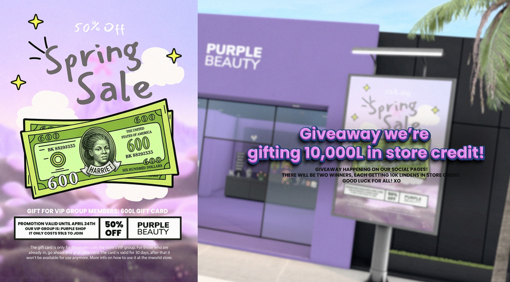 Purple Beauty Spring Sale – 50% Off!!