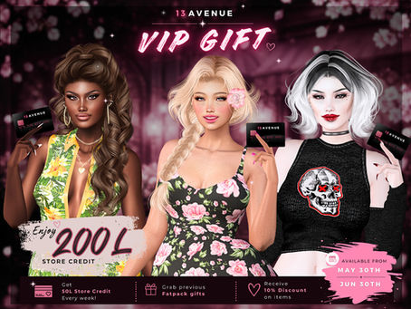 13 Avenue VIP Group Gift & 200L Store Credit!!