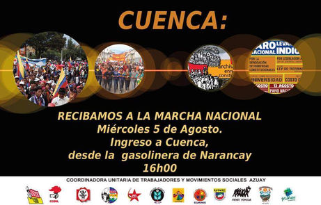 La Marcha por la Vida y la Dignidad 
llega a Cuenca
Somos como el agua que crece y crece