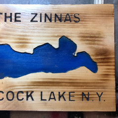 Camp sign rough cut pine 9X14
