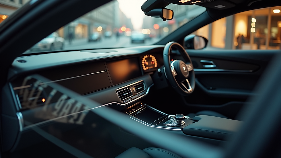 Close-up view of a luxury vehicle interior