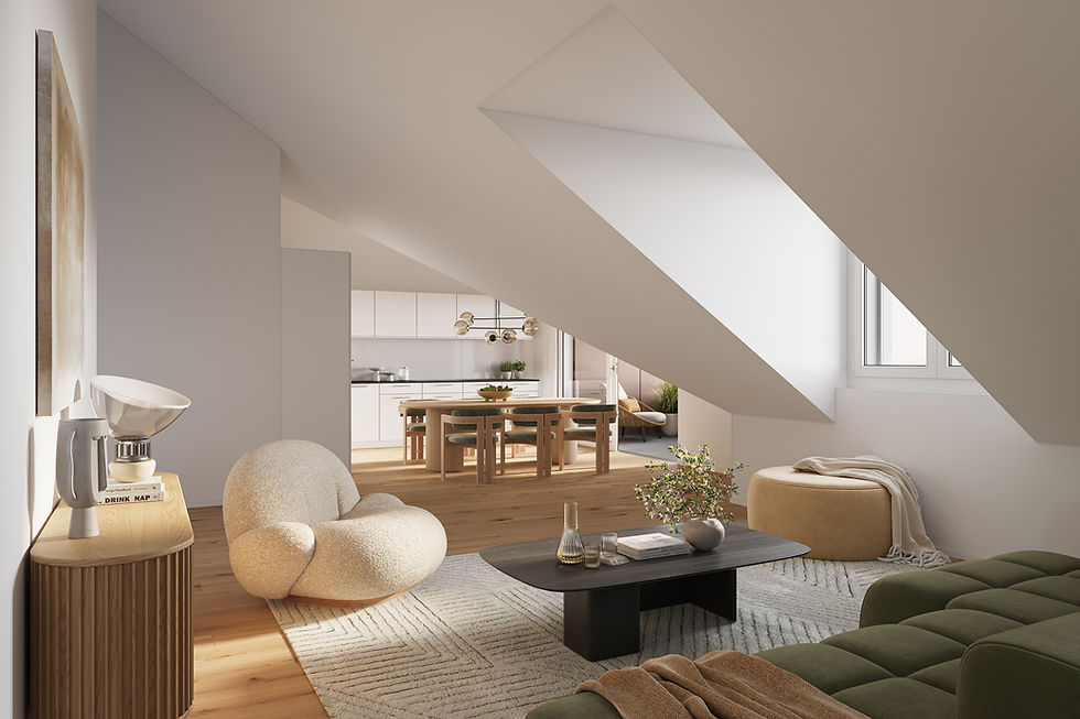 Wohn-/Essbereich Dachwohnung