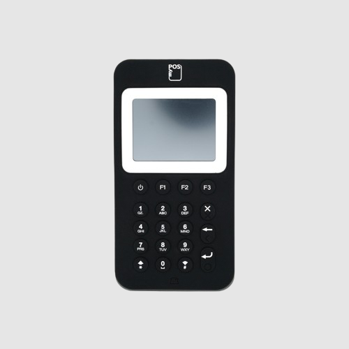 Miniatiūra: Juodas Smart Pay myPOS Go 2 silikoninio dėklo priekinė dalis URBO  Pay Ray Wise Paysera Revolut Mano bankas SumUp