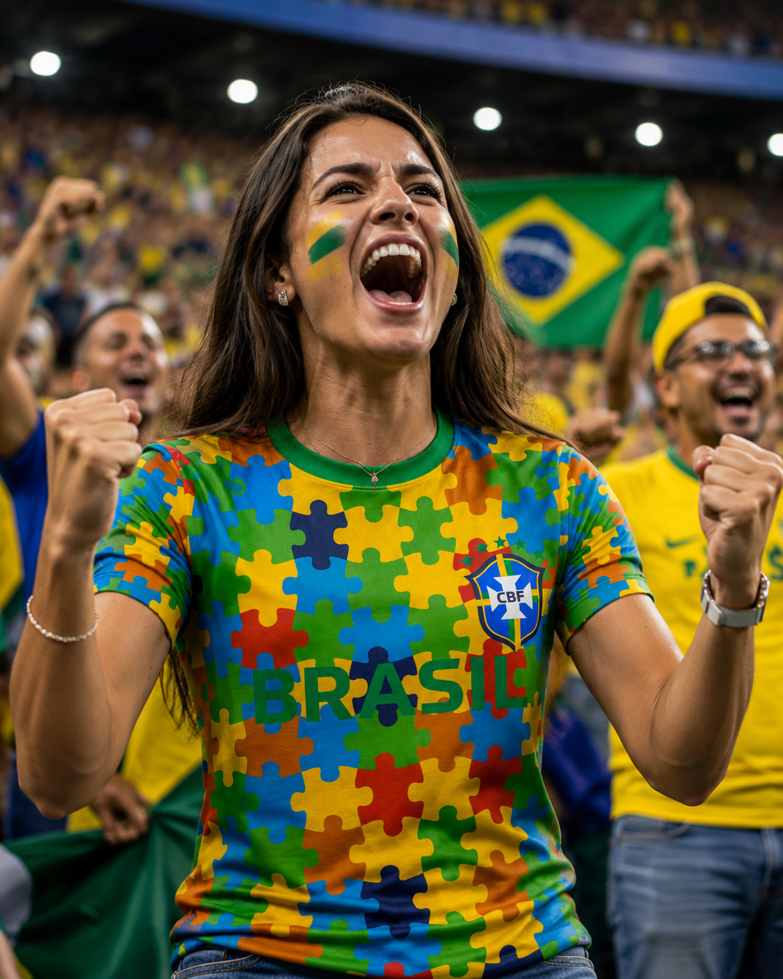 Camisa Adulto Autismo Brasil 🇧🇷 | Inclusão é Nosso Esporte | Edição Limitada