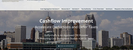 screen shot of cost seg company homepage