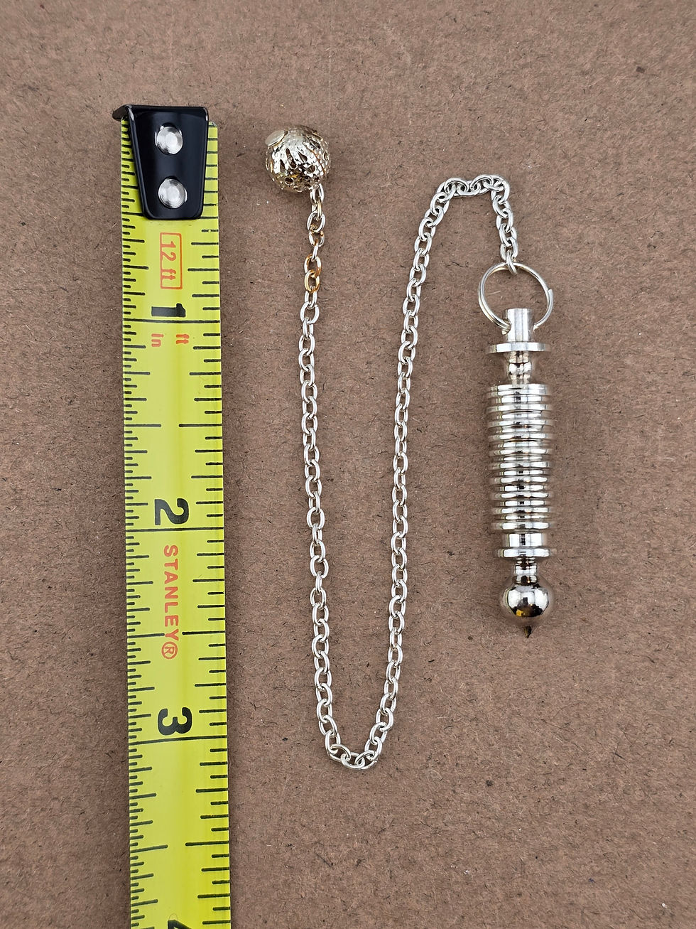 Thumbnail: {energized} 12 Ring White Metal Pendulum