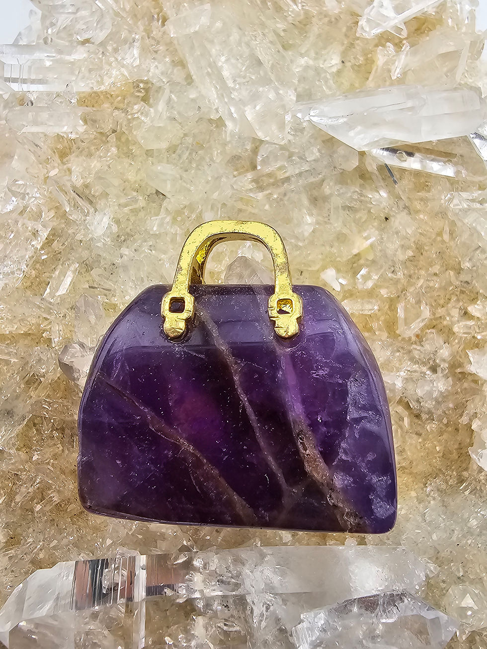 Thumbnail: {energized} Bag of Treasures - Amethyst Pendant