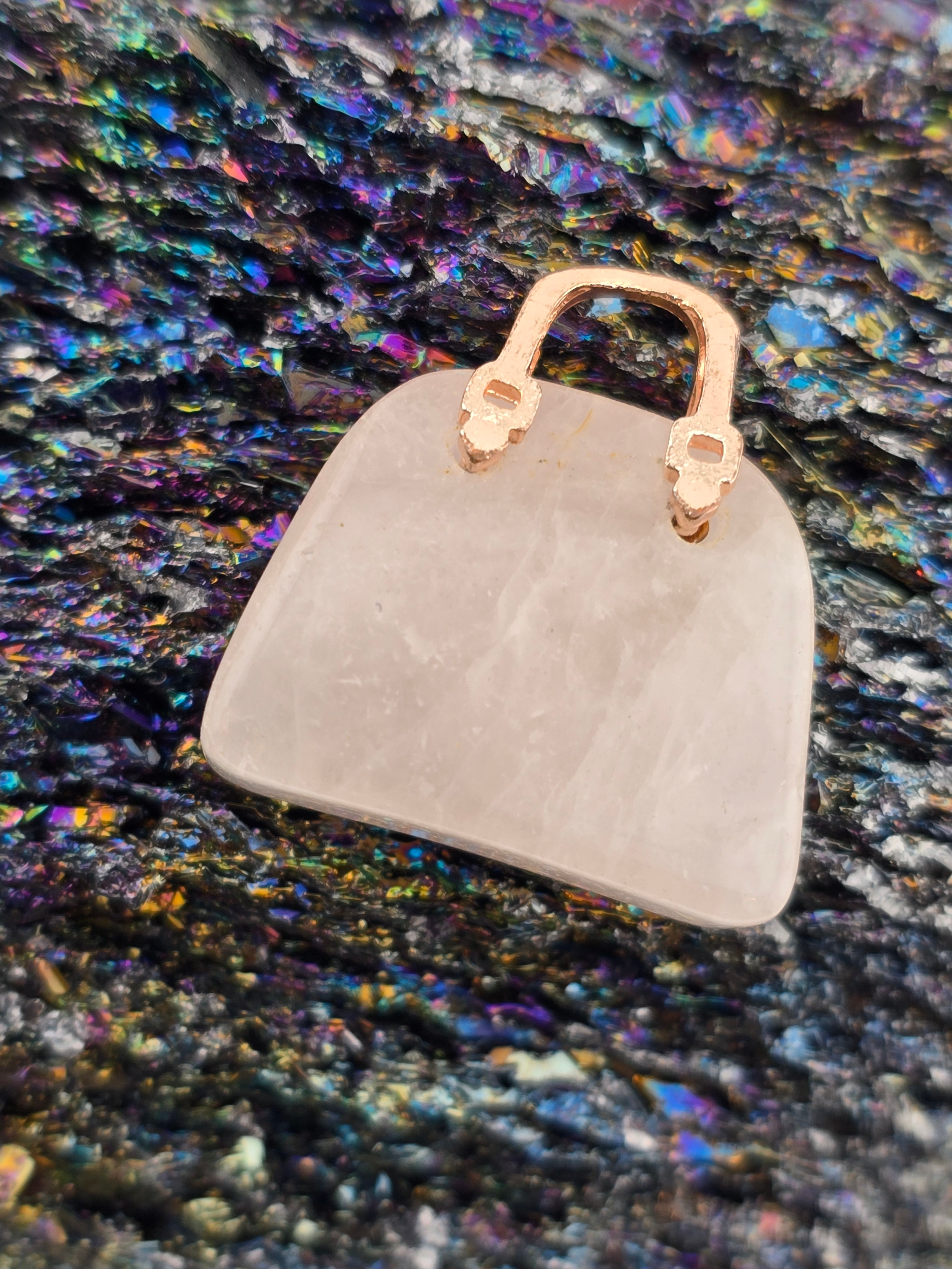 {energized} Bag of Treasures - Rose Quartz Pendant