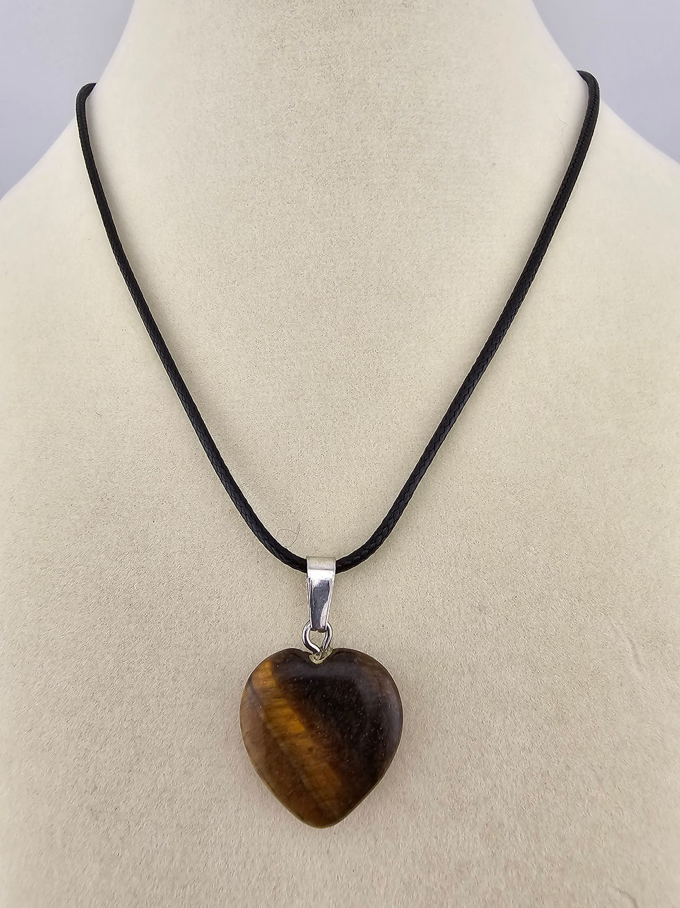 Thumbnail: {energized} Heart to Heart - Tiger's Eye Pendant