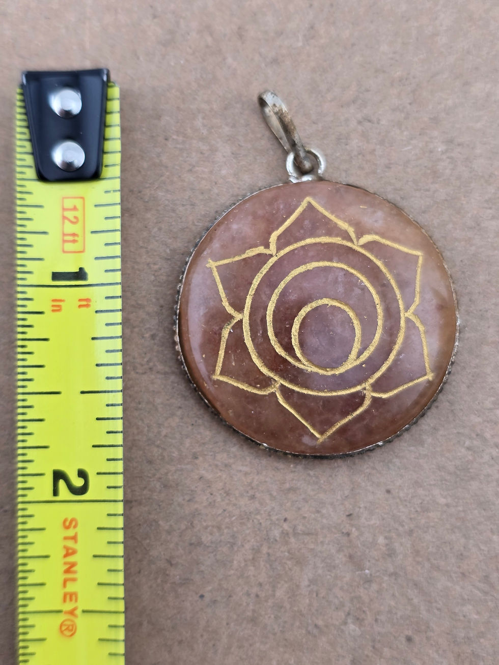 Thumbnail: {energized} Sacral Chakra Sacred Symbol - Carnelian Pendant
