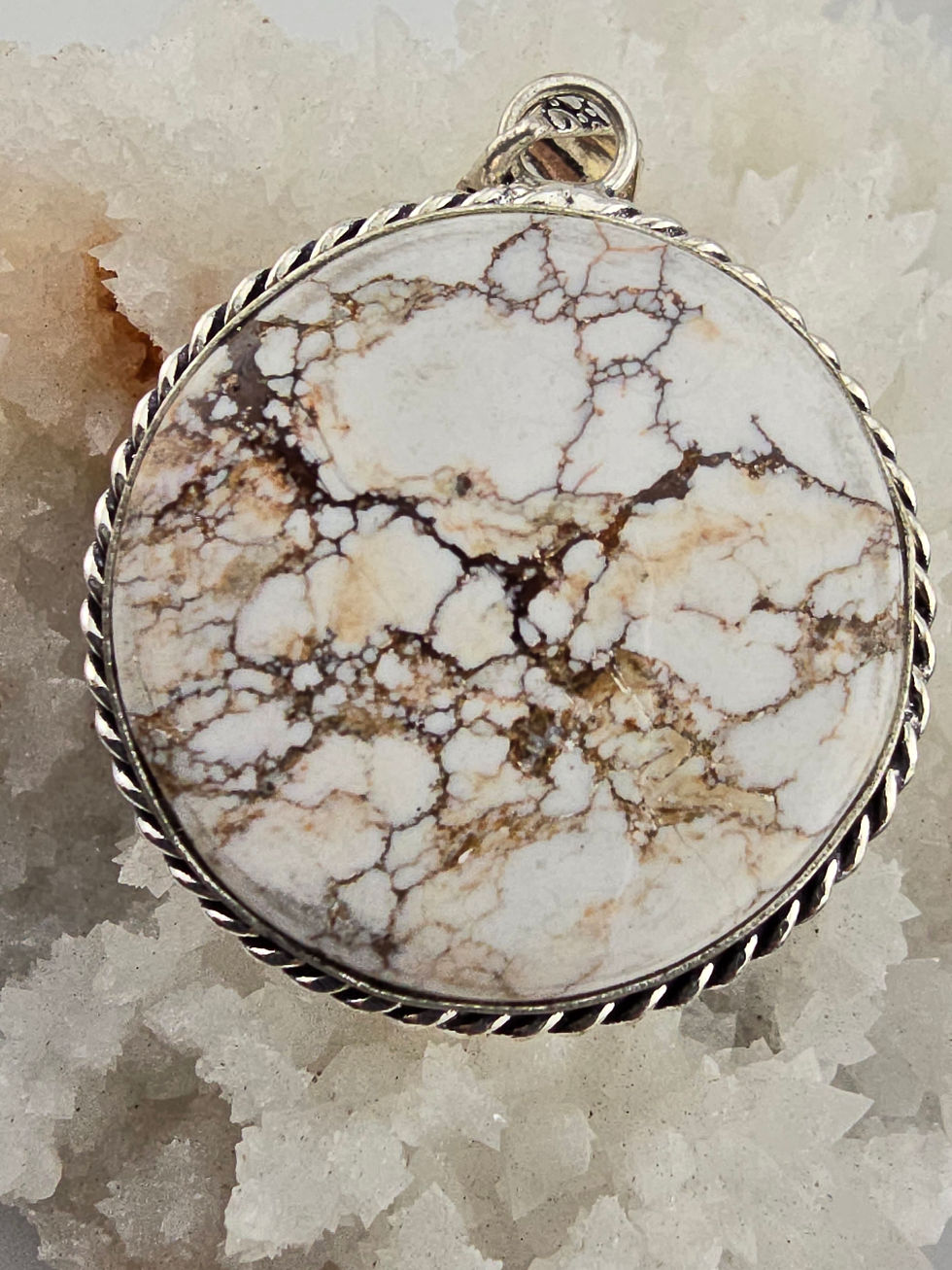 Thumbnail: {energized} Circle of Freedom & Vitality - Wild Horse Jasper Pendant