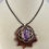 Thumbnail: {energized} Gold Seed of Life - Purple Mojave Turquoise - Pine Cone Pendant