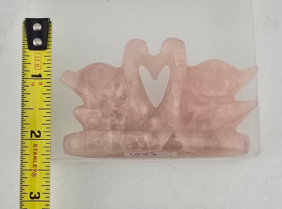 Thumbnail: {energized} (rare) Manifest Loving Relationships - Rose Quartz Duck Pair