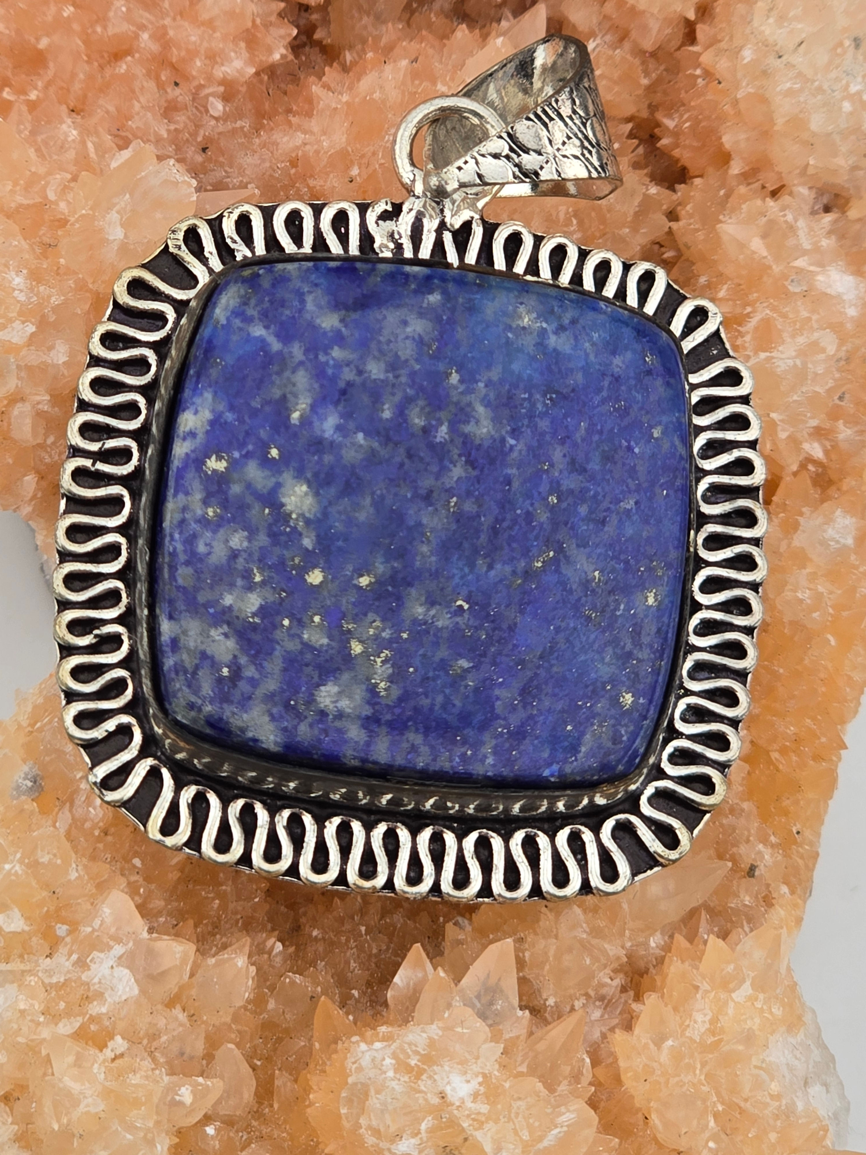 {energized} Shield of Clarity & Power - Lapis Lazuli Pendant