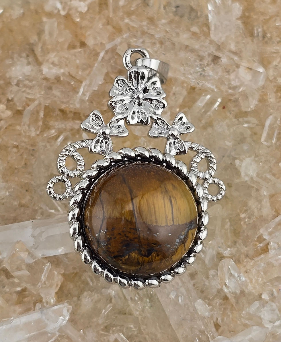 {energized} Portal of Joy - Tiger's Eye with Flowers