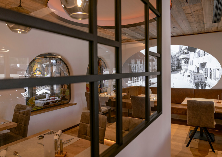 Alpenhotel Fischer, Adults only Hotel, Berchtesgaden, Schreinerei Martin Scheifler, Hoteleinrichtung, Altholz, Interieur, Raumkonzept, Gastronomie