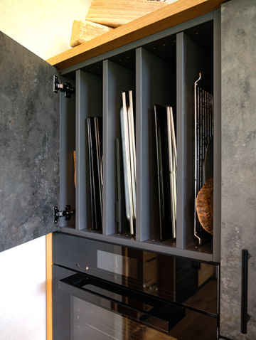 Küche, Schreinerei, Scheifler, Eiche, Furnier, Massivholz, Stein, modern, rustikal, Schmauks, Miele, Quäker, gemütlich