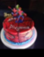  Spiderman themed White forest cake