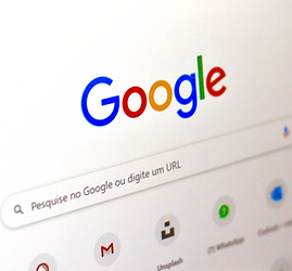 Image of a google search on a screen