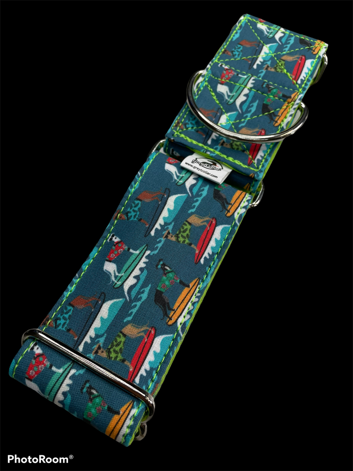Surfin greyhounds collar