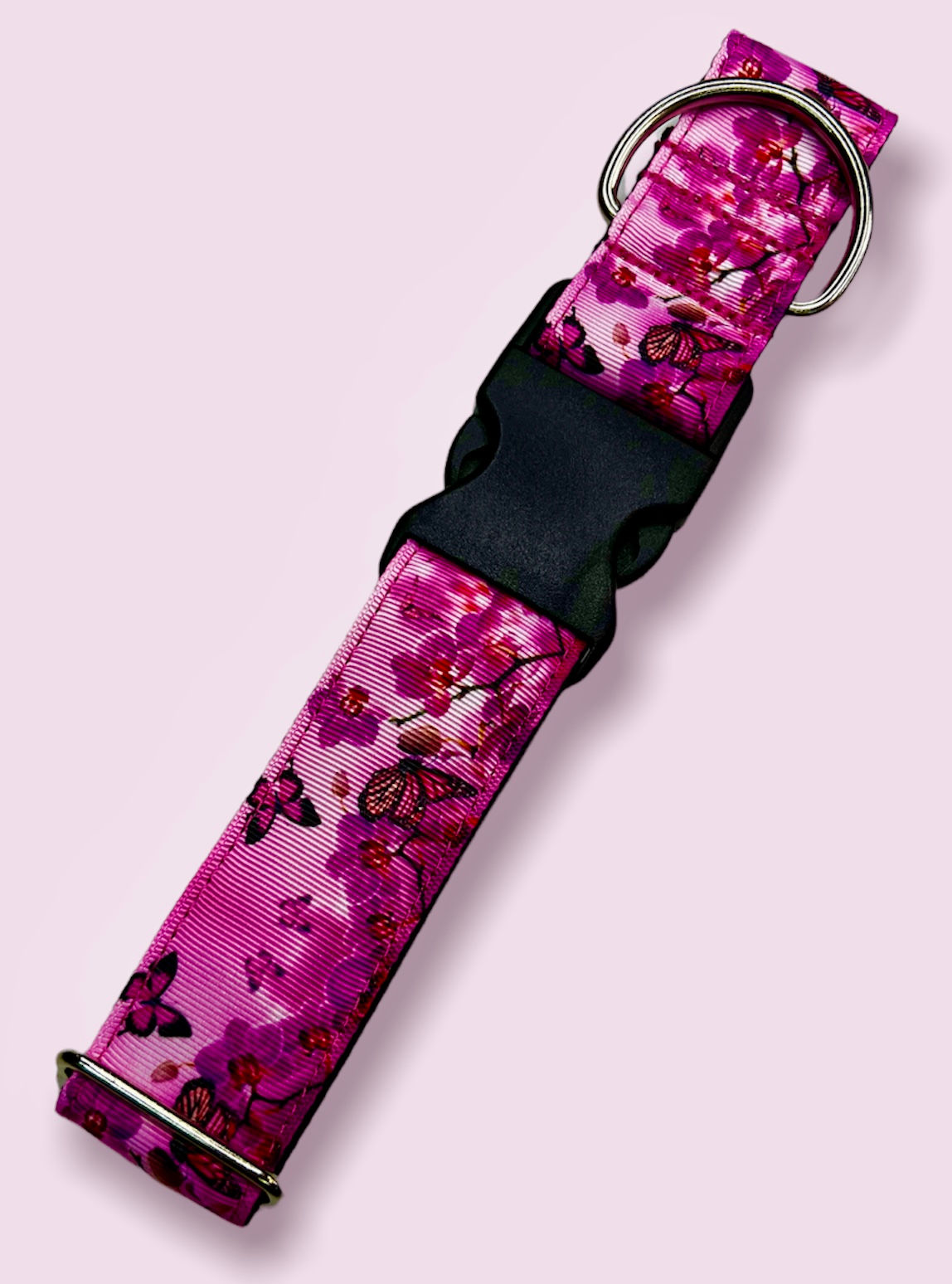 Pink butterfly collar
