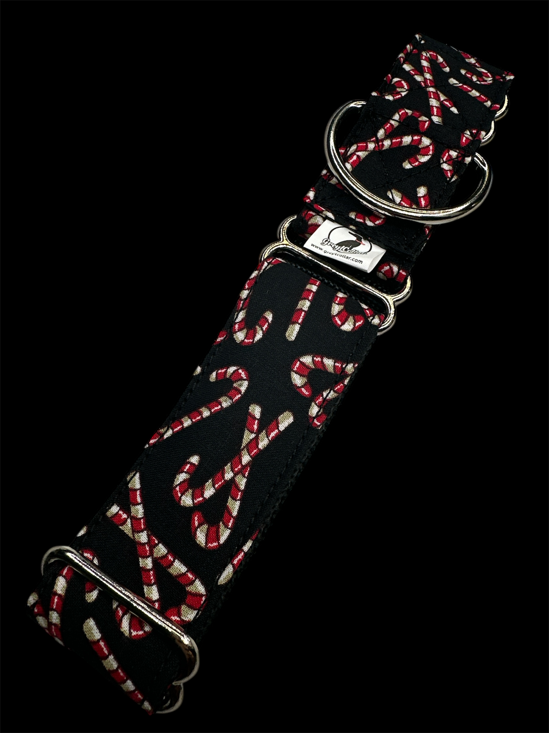 Candy Cane Black background Collar