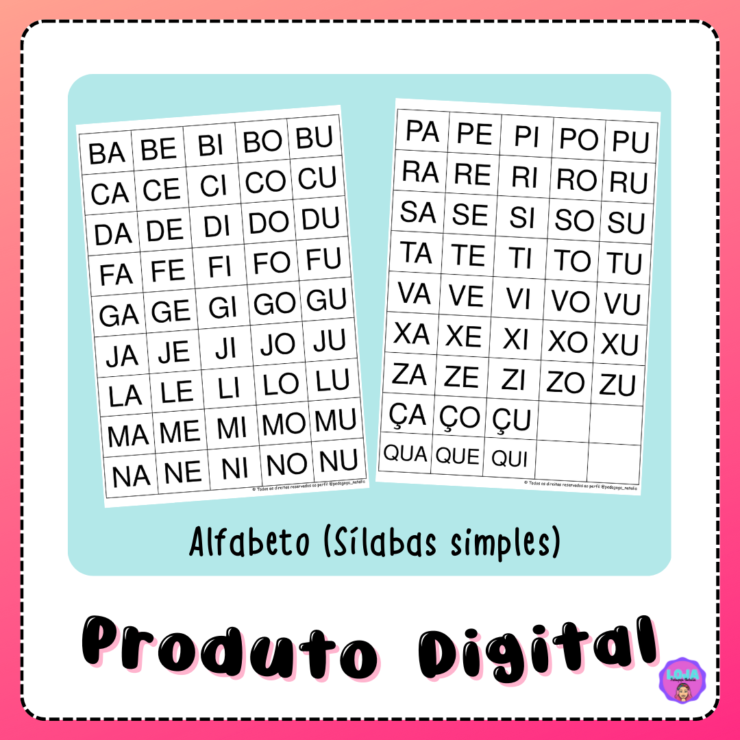 Alfabeto (Sílabas simples)