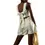 Thumbnail: Ivory Linen-Blend Crop Top & High-Waist Shorts Co-Ord Set with Bow Back Detail