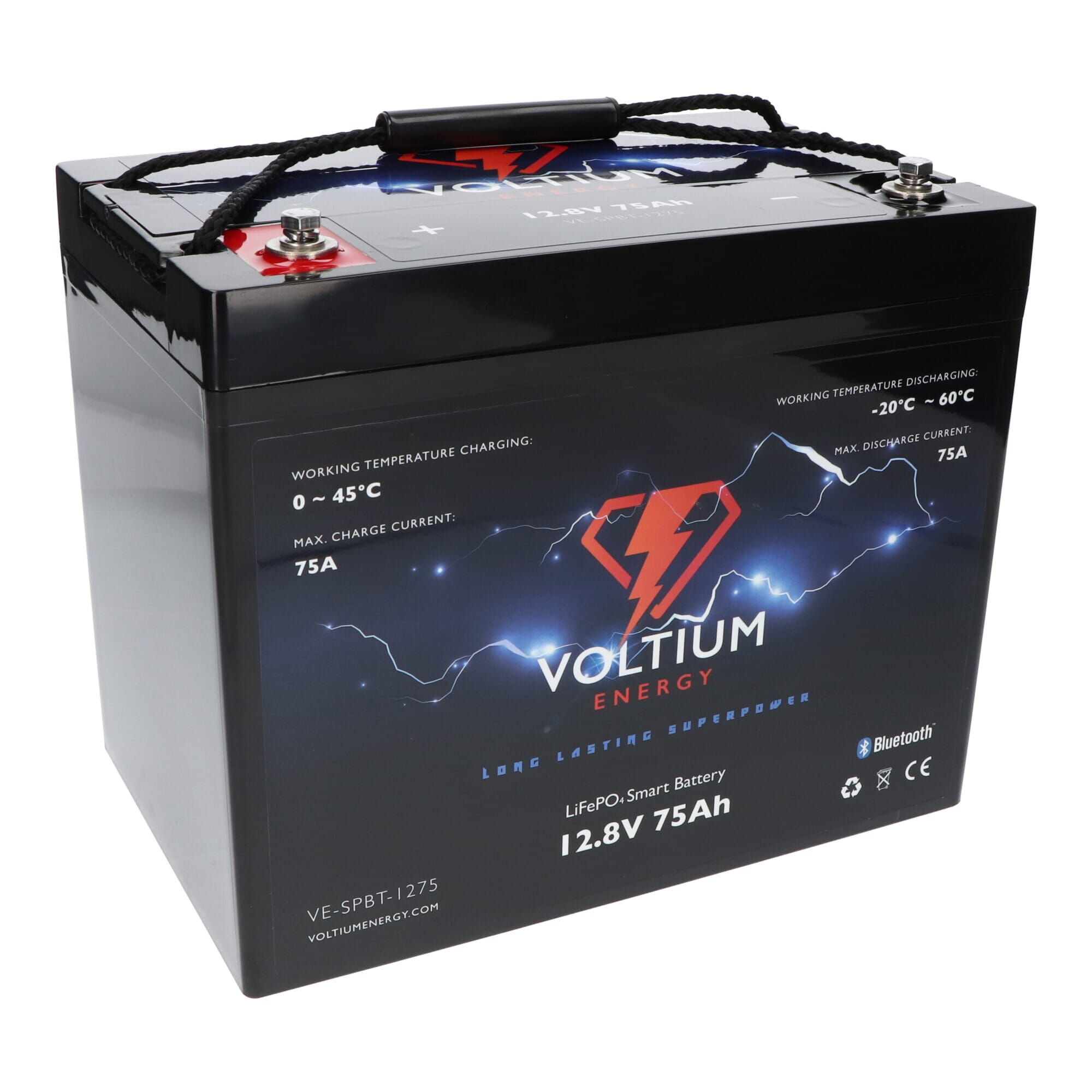 Voltium Energy LiFePO4 Accu 12.8V - 75Ah Bluetooth
