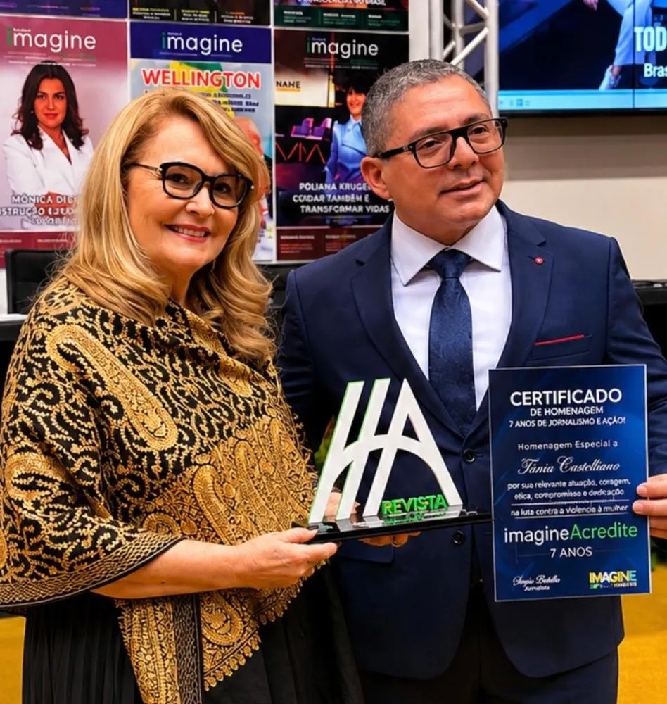 Revista IMAGINE homenageia a escritora Tânia Casteliano pelo enfrentamento da violência contra a mulher