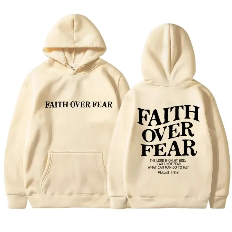 Thumbnail: FAITH OVER FEAR for Men/ Women Casual Long Sleeve Hoodie