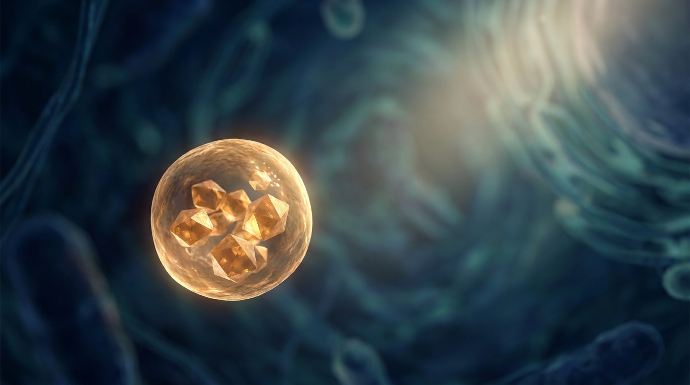 Lysosome filling with cholesterol