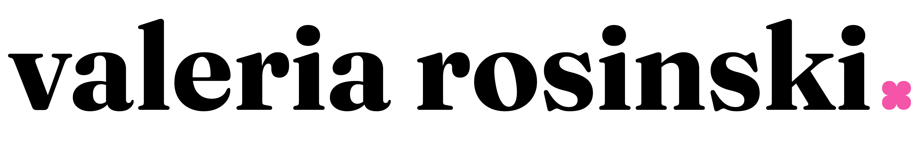 Builder of this website - Valeria Rosinski, logo