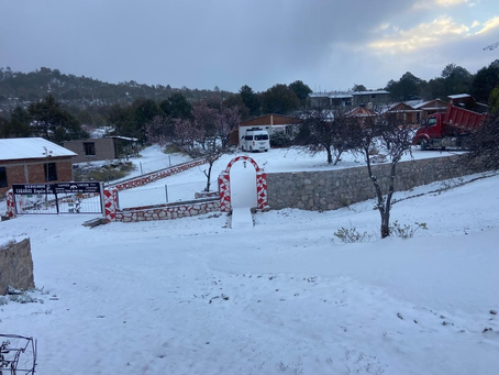Reporta CEPC caída de nieve en 10 municipios por paso de la Octava Tormenta Invernal.