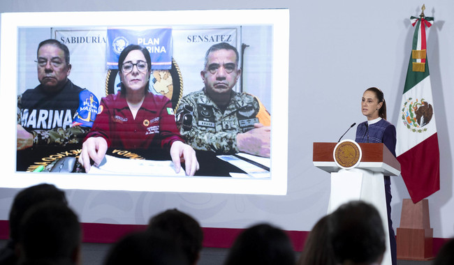 Continúa todo el apoyo del Plan Marina y el Plan DN-lll-E por el huracán Simon y la tormenta tropical Rachel: presidenta Claudia Sheinbaum.