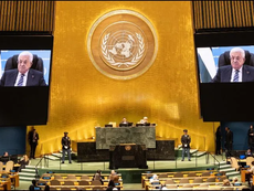 Mahmud Abás habla ante la ONU por videollamada tras negativa de visa de EU.