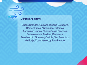 Mantiene Protección Civil Estatal alerta ante pronóstico de vientos fuertes durante las próximas horas.