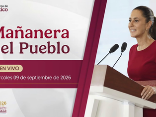 La Mañanera de HOY, miércoles 9 de septiembre de 2026.