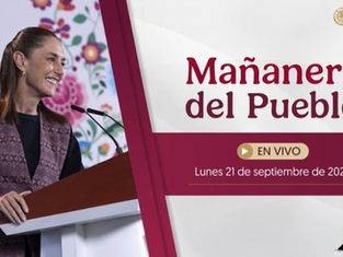 La Mañanera de HOY, lunes 21 de septiembre de 2026.
