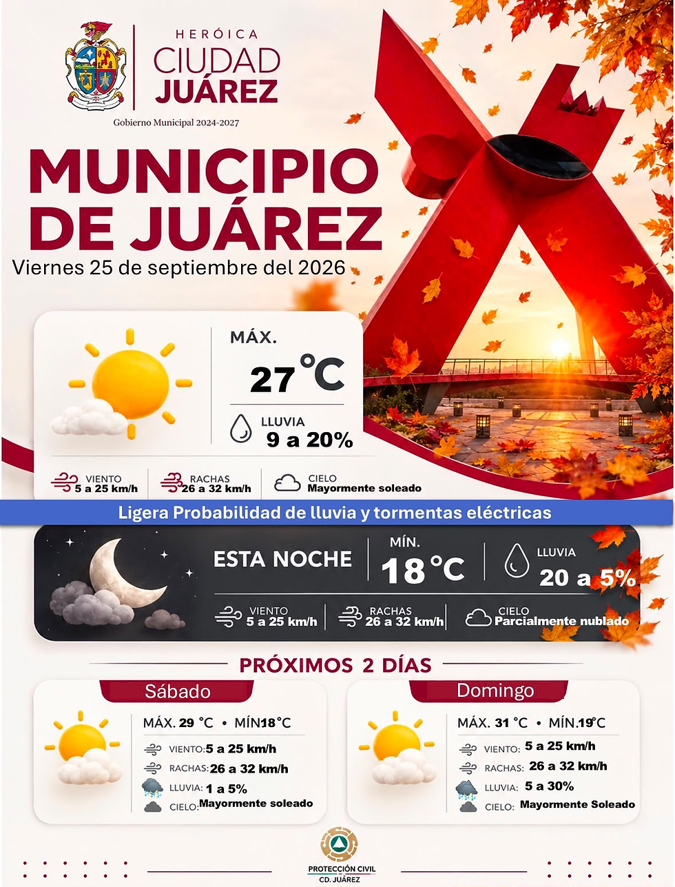 Viernes 25 de Septiembre del 2026