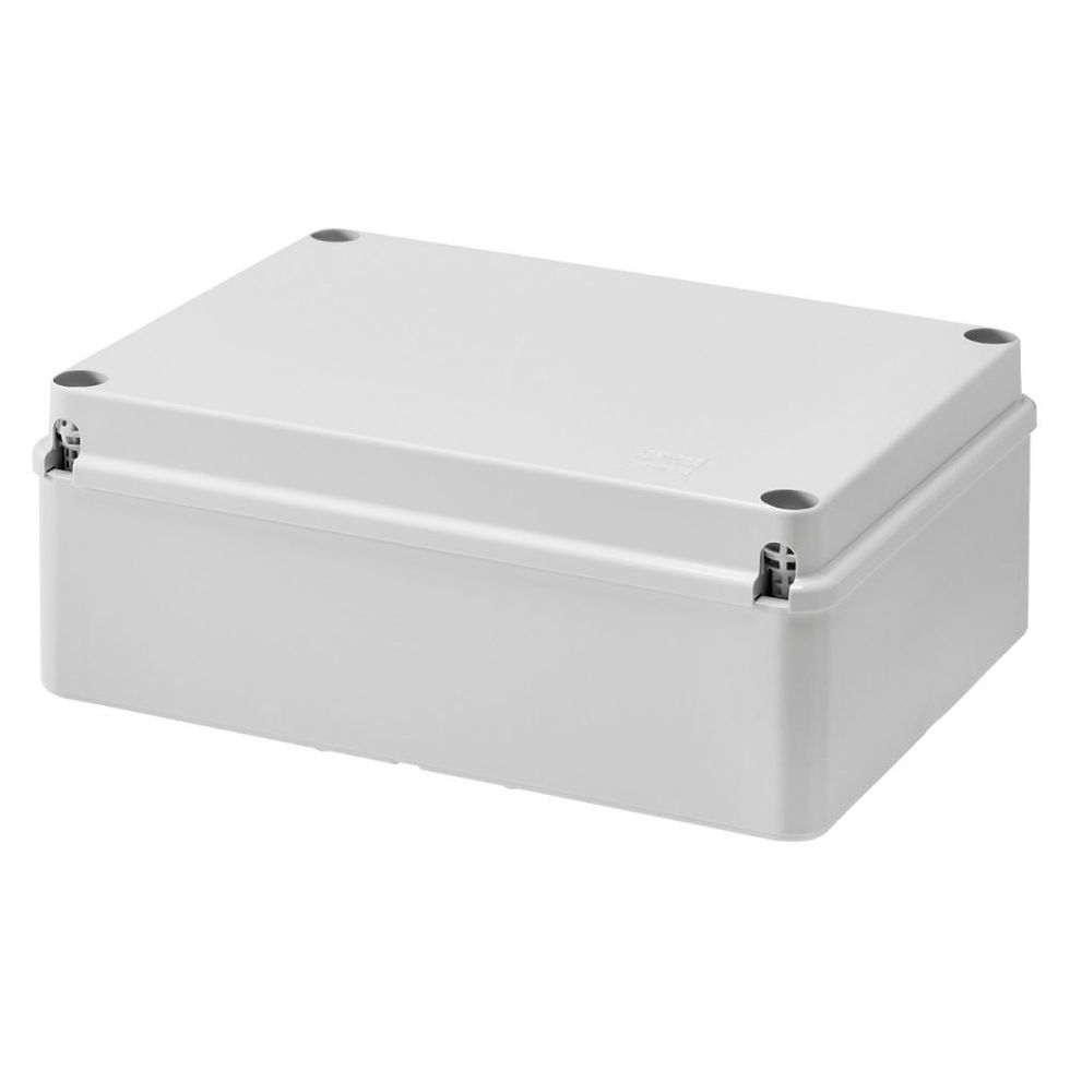 GW44208, JUNCTION BOX WITH PLAIN SCREWED LID-IP56-INTERNAL DIMENSIONS 240X190X90
