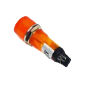 DC12V- Indicate Lamp 8007C-O φ12mm Lamp Orange Color Flat Head Soldering Pad